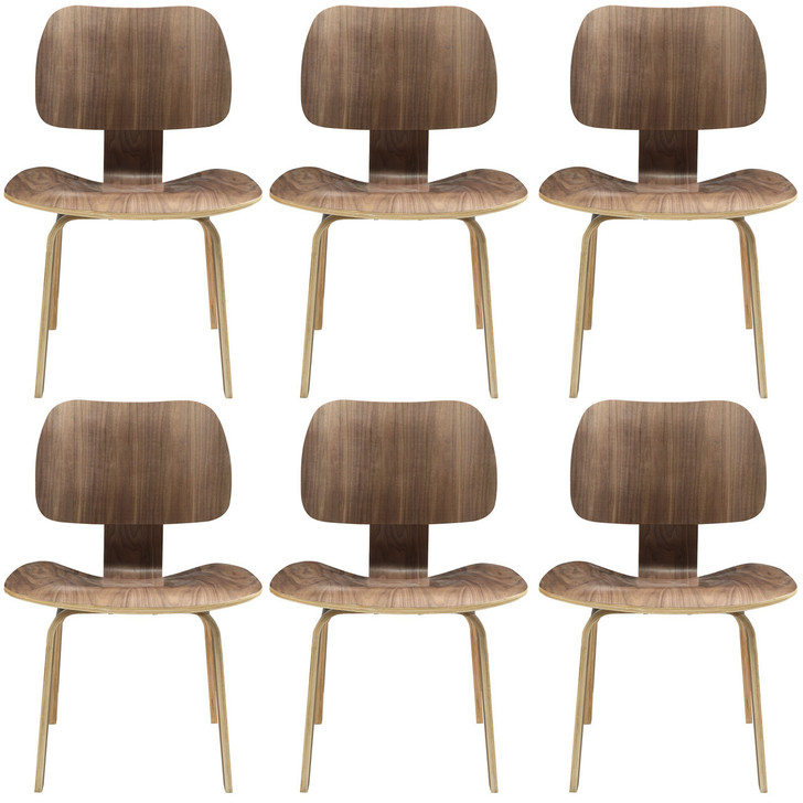 Fathom Dining Chairs Set of 6 in Walnut