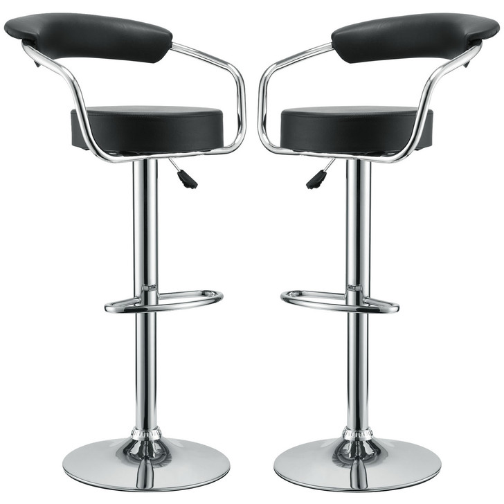 Diner Bar Stools Set of 2 in Black