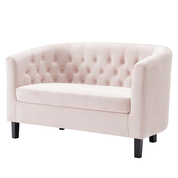 Prospect Performance Velvet Loveseat, Velvet, Pink, 18140