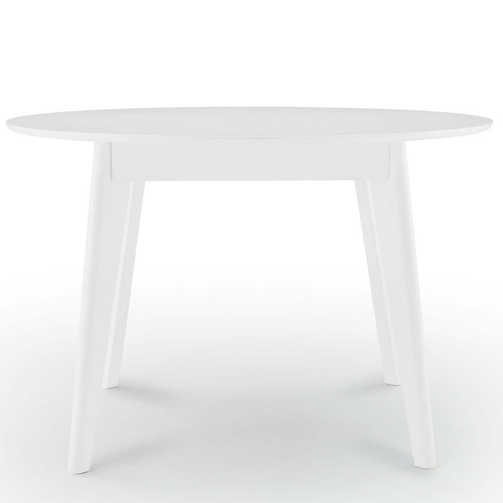 Vision 45" Round Dining Table, Wood, White, 18350