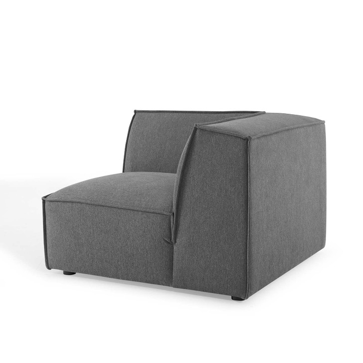 Restore Sectional Sofa Corner Chair, Fabric, Dark Grey Gray, 18637