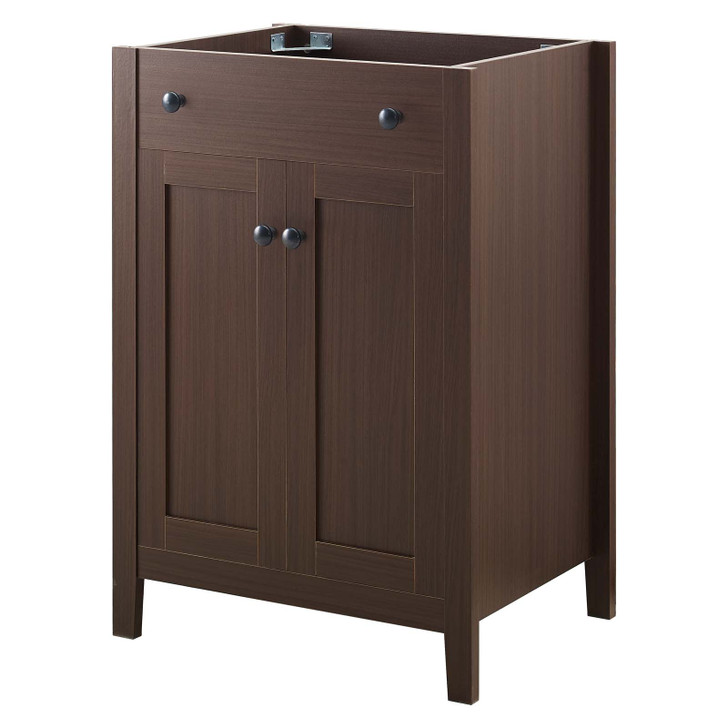 Nantucket 24" Bathroom Vanity Cabinet (Sink Basin Not Included), Wood, Brown Walnut, 18648