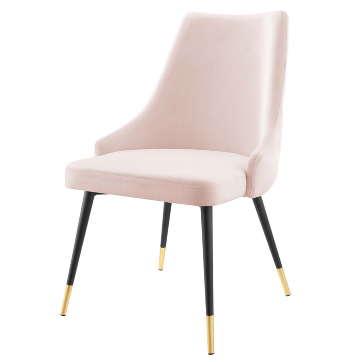 Adorn Tufted Performance Velvet Dining Side Chair, Velvet, Pink, 18754