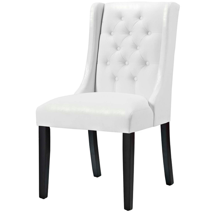 Baronet Vinyl Dining Chair, Faux Leather, White, 18802
