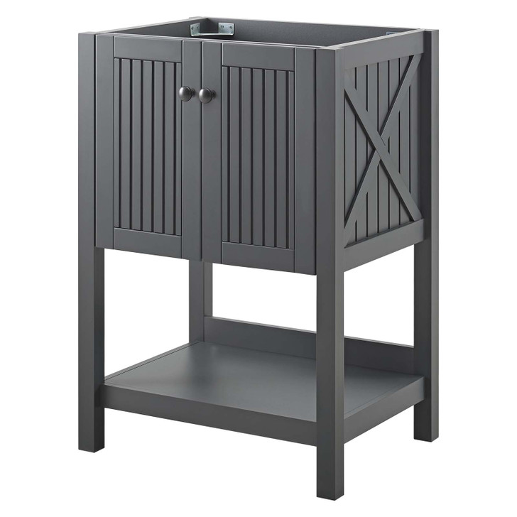 Steam 23" Bathroom Vanity Cabinet (Sink Basin Not Included), Wood, Grey Gray, 18823