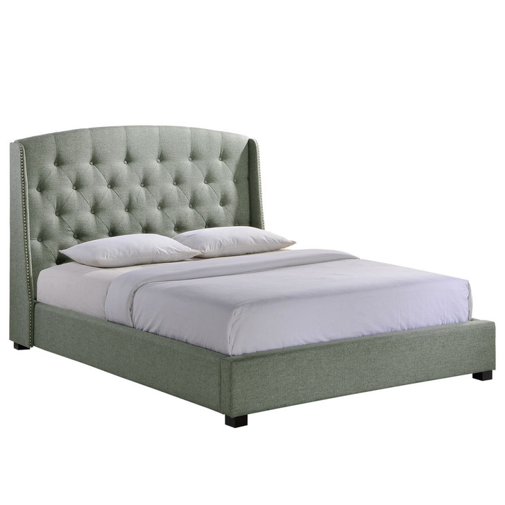 Lydia Queen Bed Frame in Gray