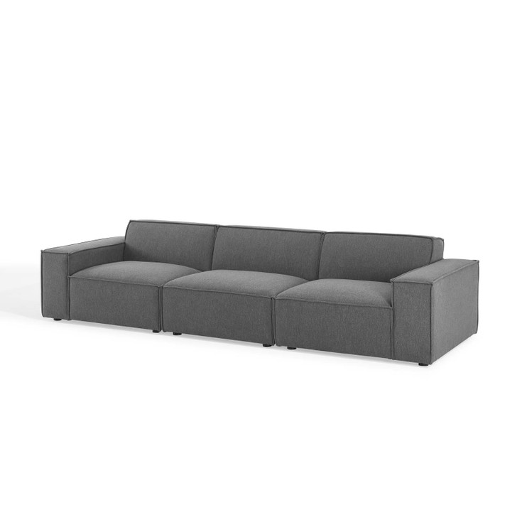 Restore 3-Piece Sectional Sofa, Fabric, Dark Grey Gray, 19260