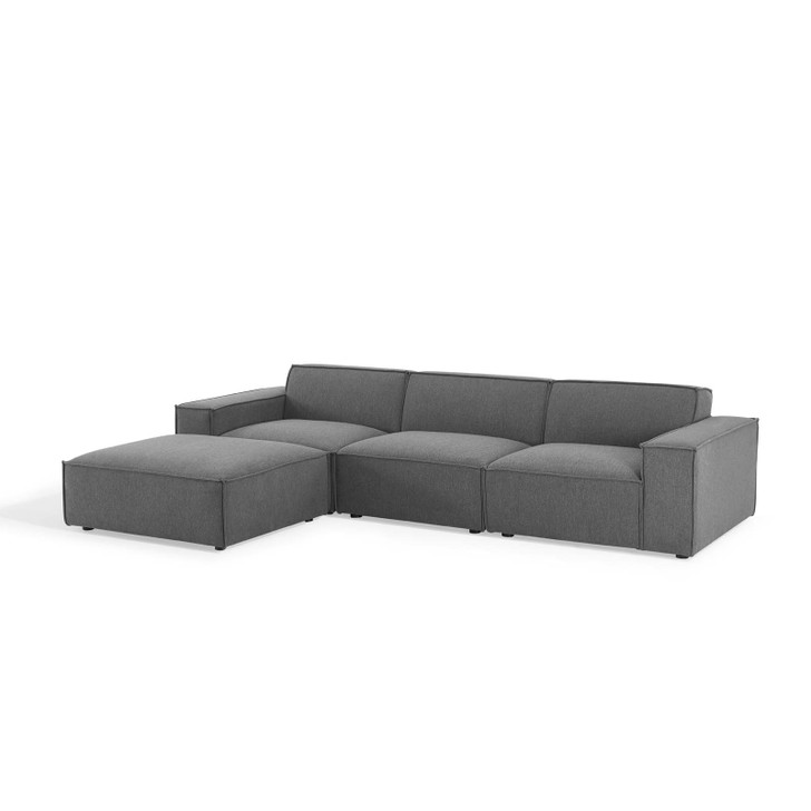 Restore 4-Piece Sectional Sofa, Fabric, Dark Grey Gray, 19262
