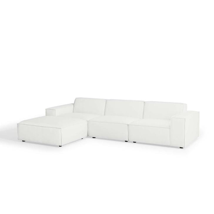Restore 4-Piece Sectional Sofa, Fabric, White, 19263