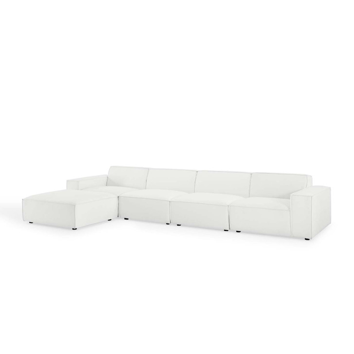 Restore 5-Piece Sectional Sofa, Fabric, White, 19267