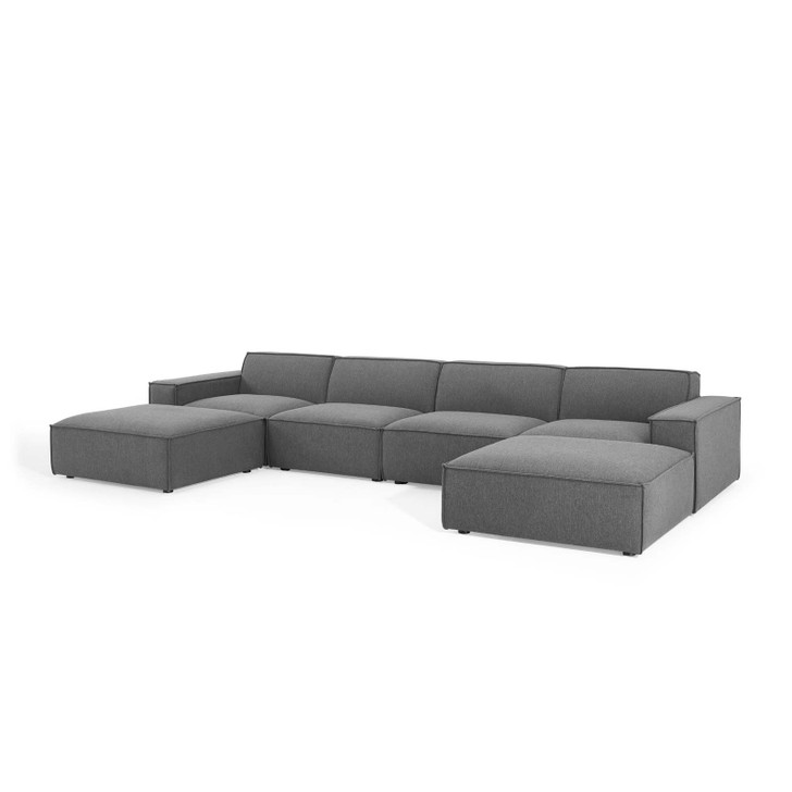 Restore 6-Piece Sectional Sofa, Fabric, Dark Grey Gray, 19268
