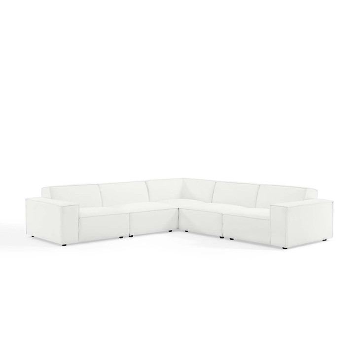 Restore 5-Piece Sectional Sofa, Fabric, White, 19271