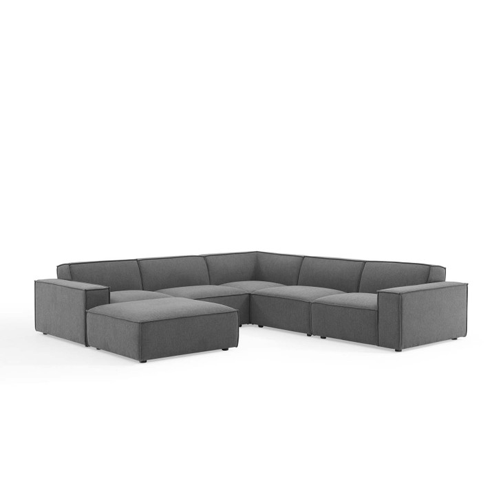 Restore 6-Piece Sectional Sofa, Fabric, Dark Grey Gray, 19272
