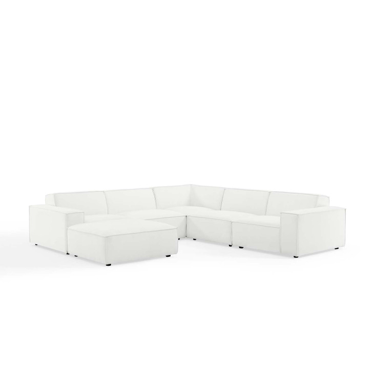 Restore 6-Piece Sectional Sofa, Fabric, White, 19273