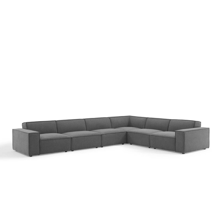 Restore 6-Piece Sectional Sofa, Fabric, Dark Grey Gray, 19274