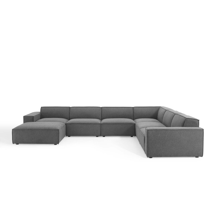 Restore 7-Piece Sectional Sofa, Fabric, Dark Grey Gray, 19276