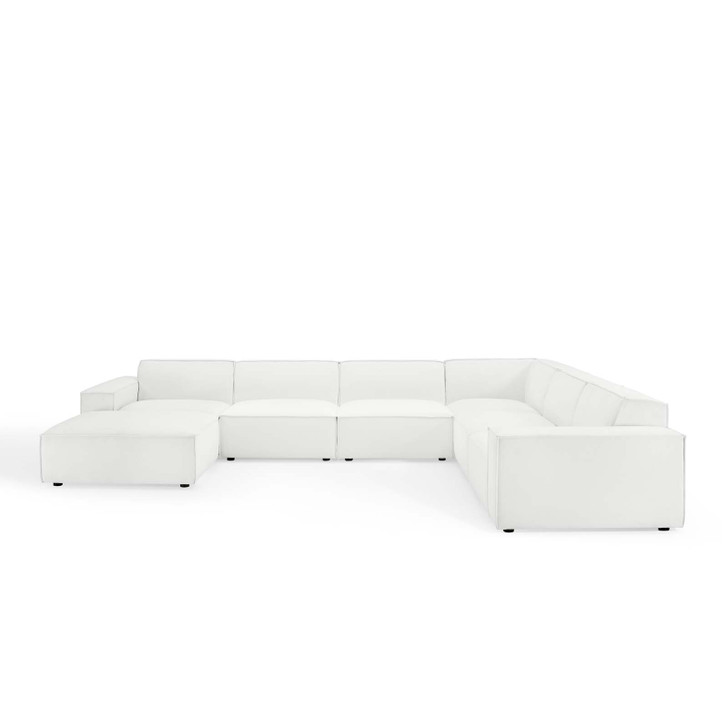 Restore 7-Piece Sectional Sofa, Fabric, White, 19277