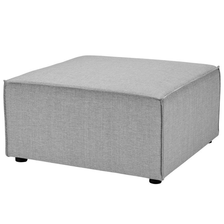 Saybrook Outdoor Patio Upholstered Sectional Sofa Ottoman, Fabric, Grey Gray, 19530