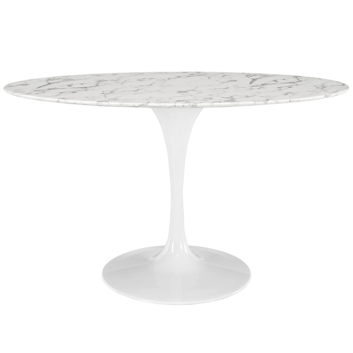 Lippa 54" Oval-Shaped Dining Table in White