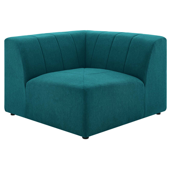 Bartlett Upholstered Fabric Corner Chair, Fabric, Teal Blue, 19970