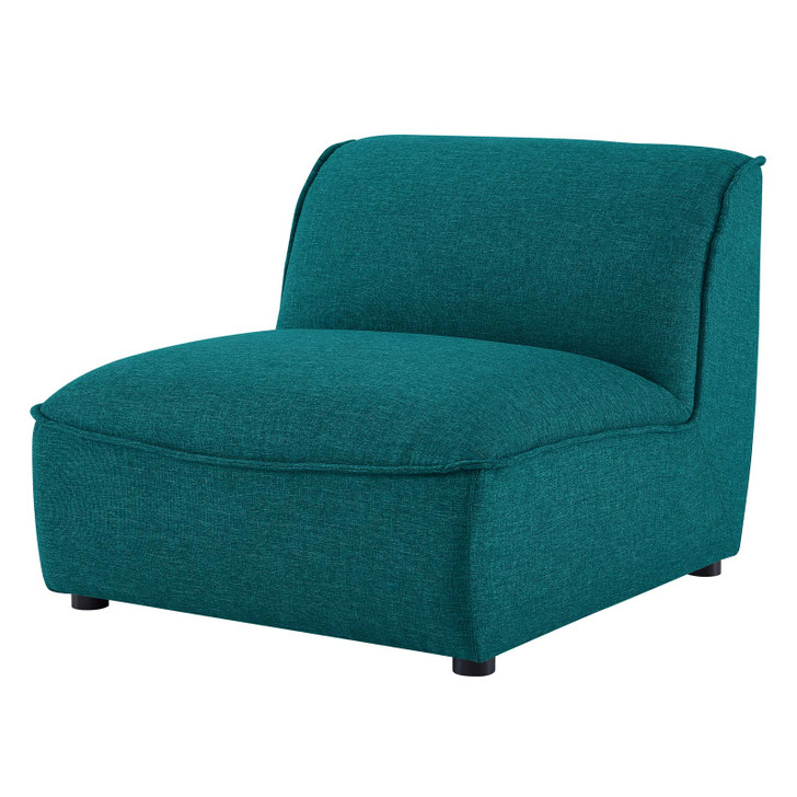 Comprise Armless Chair, Fabric, Teal Blue, 20012