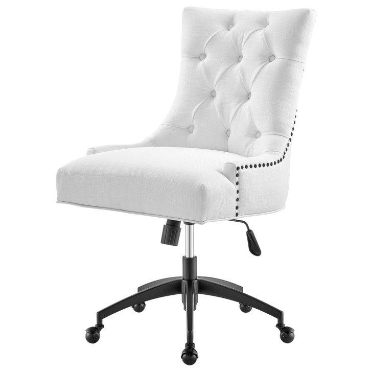 Regent Tufted Fabric Office Chair, Fabric, Black White, 20265