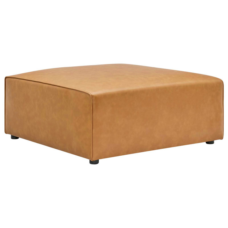 Mingle Performance Velvet Ottoman, Velvet, Tan, 20335