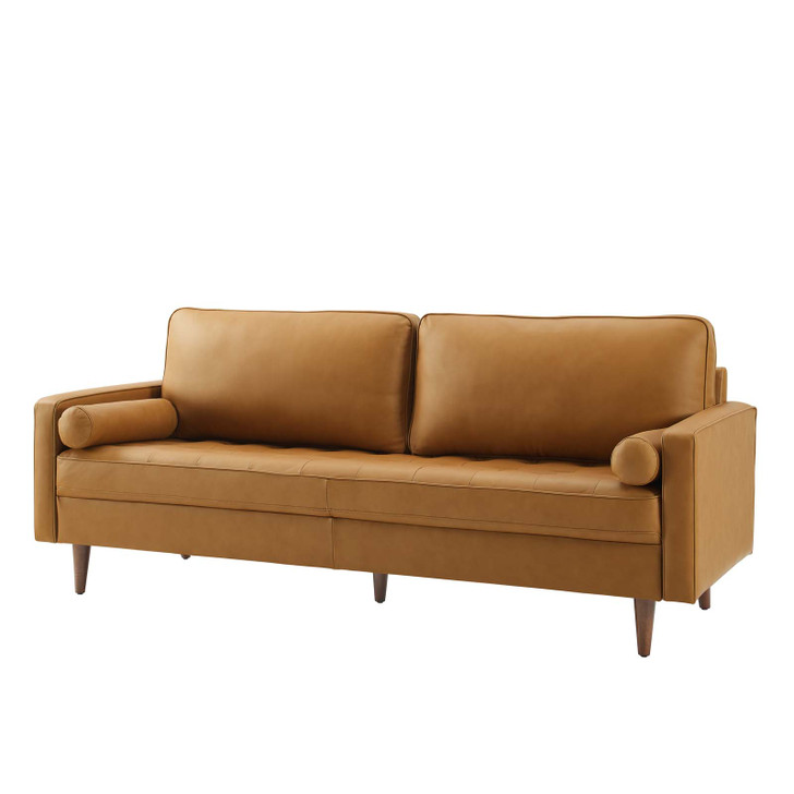 Valour 81" Leather Sofa, Leather, Tan, 20363