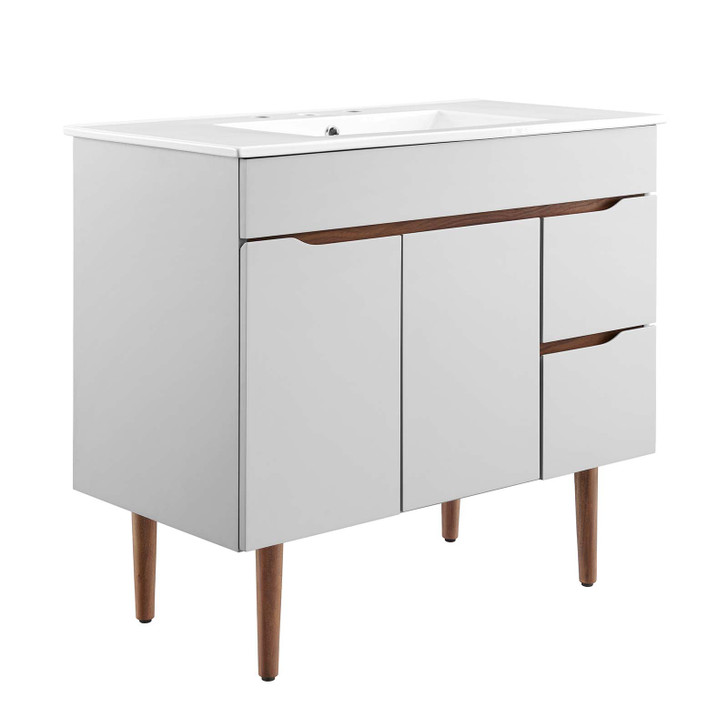 Harvest 36" Bathroom Vanity, Wood, Grey Gray White, 20416