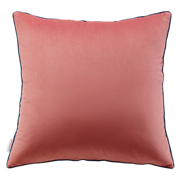 Accentuate 24" Performance Velvet Throw Pillow, Velvet, Red, 20472