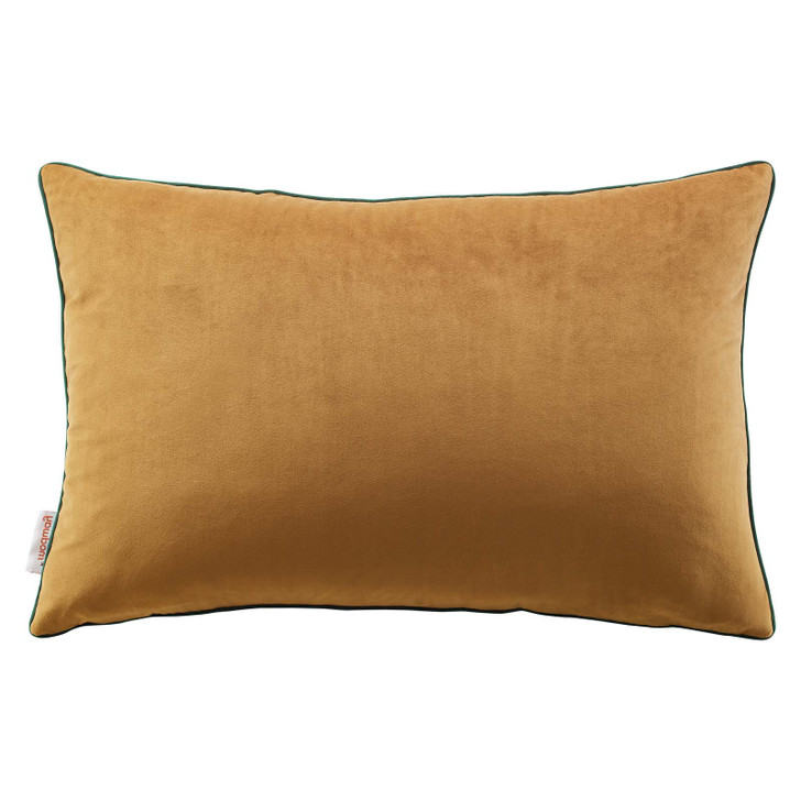 Accentuate 24" Lumbar Performance Velvet Throw Pillow, Velvet, Brown Green, 20493