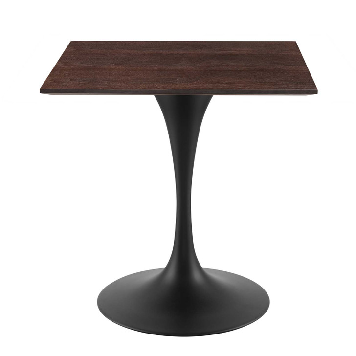 Lippa 28" Wood Square Dining Table, Wood, Black Dark Brown, 20647