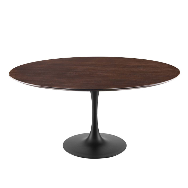 Lippa 60" Wood Dining Table, Wood, Black Dark Brown, 20659