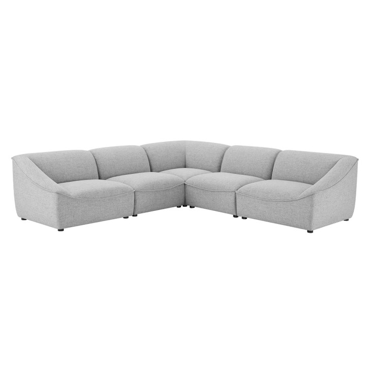 Comprise 5-Piece Sectional Sofa, Fabric, Light Grey Gray, 21090