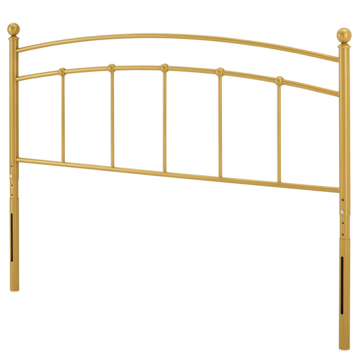 Abigail Queen Metal Headboard, Metal, Gold, 21366