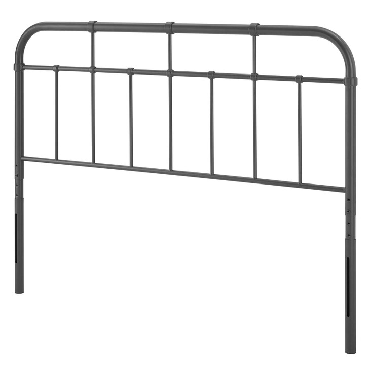 Alessia Queen Metal Headboard, Metal, Grey Gray, 21383