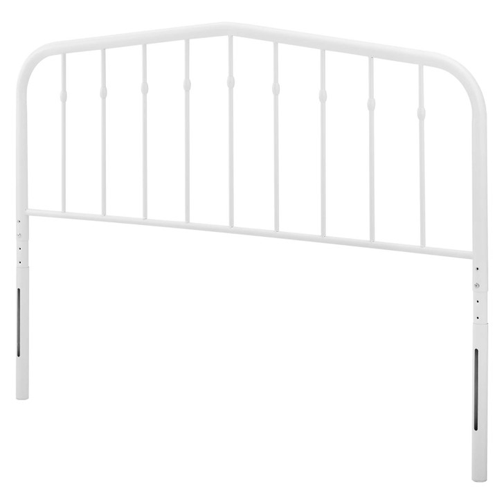 Lennon King Metal Headboard, Metal, White, 21404