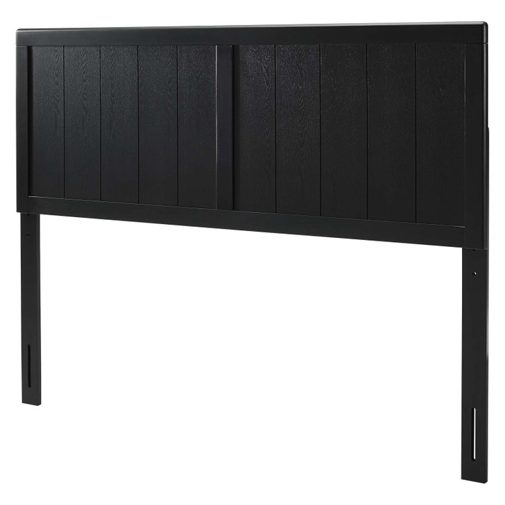 Robbie King Wood Headboard, Wood, Black, 21584