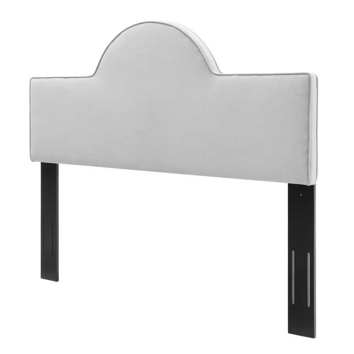 Dawn Full/Queen Performance Velvet Headboard, Velvet, Light Grey Gray, 21825