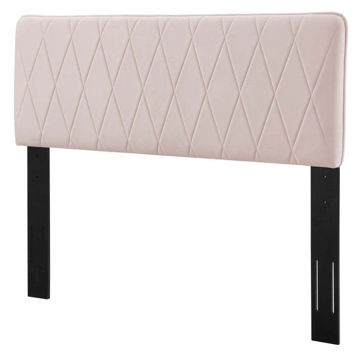 Leila Performance Velvet King/California King Headboard, Velvet, Pink, 22119