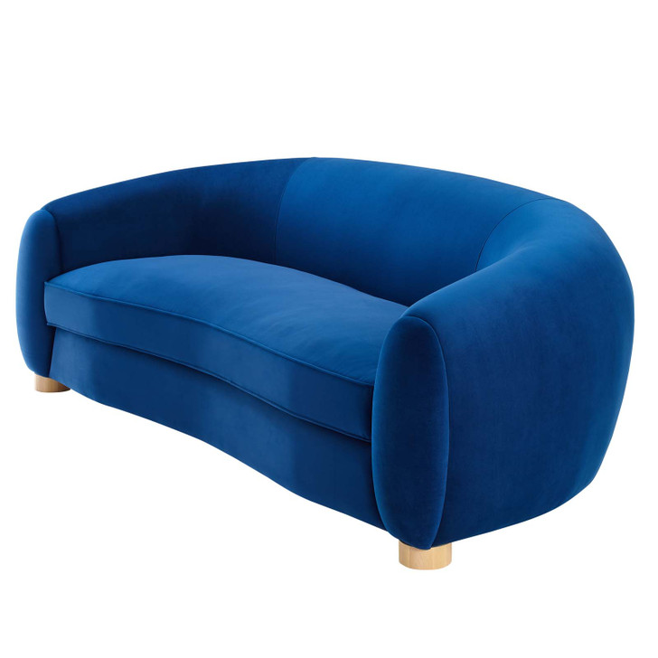 Abundant Performance Velvet Sofa, Velvet, Blue Navy, 23133