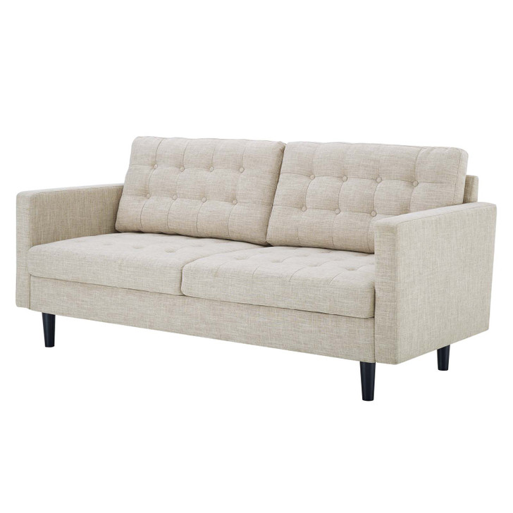 Exalt Tufted Fabric Sofa, Fabric, Beige, 23145