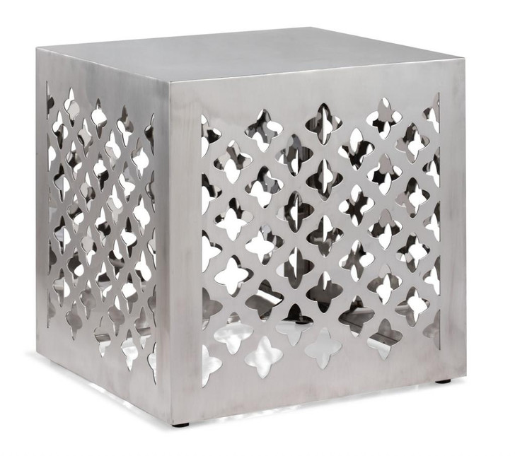 Kailua Stool, Silver Stainless Steel