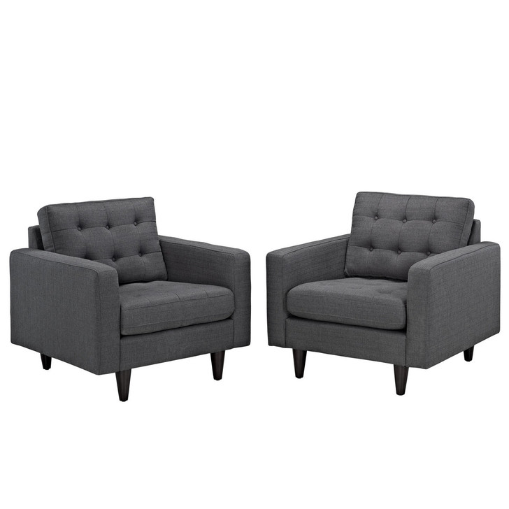 Empress Armchair Set of 2 in Gray