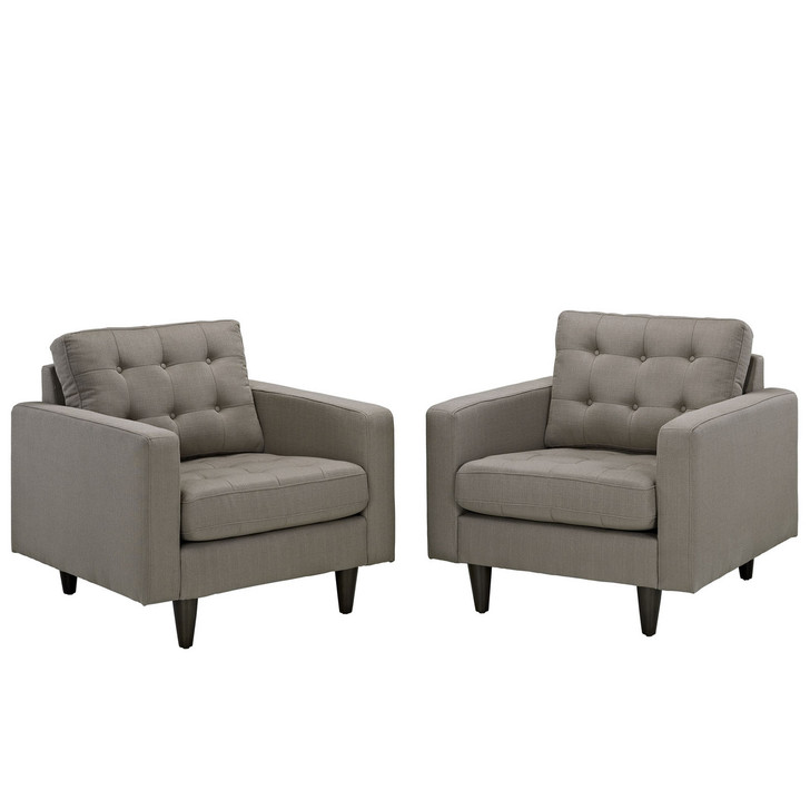 Empress Armchair Set of 2 in Granite