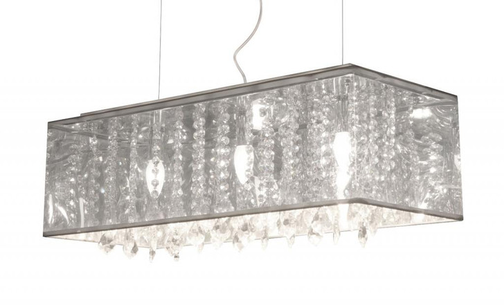 Blast Ceiling Lamp, Clear Mirror Mylar Metal