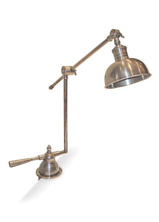 Industrial Steel Pharmacy Style Lamp , Silver Metal
