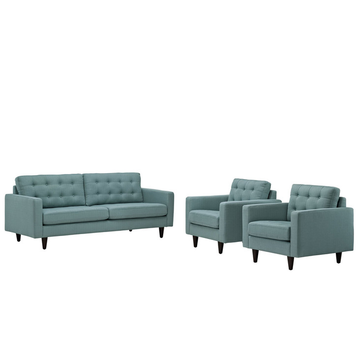 Empress Sofa and Armchairs Set of 3 in Lagua