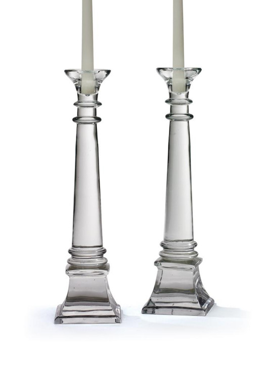 Fontaine Candlesticks ( Set of Two ), Clear Glass