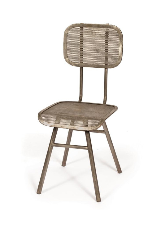 Hoffa Chair , Silver Metal